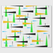 Retro-Dreiecke Geschenkpapier (Flach)