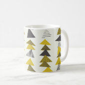 Retro Dreiecke: Variiertes Nahtloses Muster. Kaffeetasse (VorderseiteRechts)