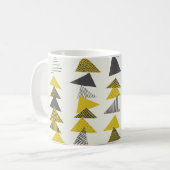 Retro Dreiecke: Variiertes Nahtloses Muster. Kaffeetasse (Vorderseite Links)