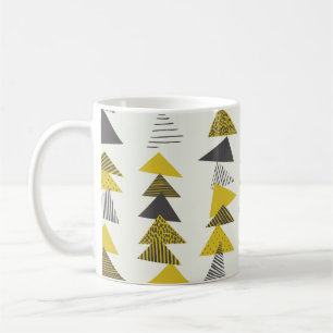 Retro Dreiecke: Variiertes Nahtloses Muster. Kaffeetasse