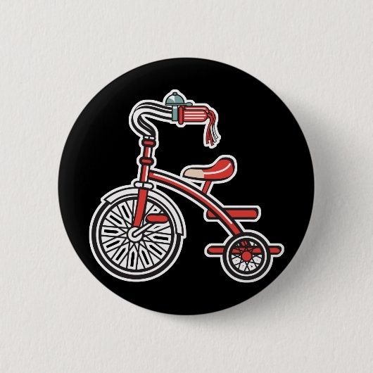 Retro-Dreirad Button (Vorderseite)