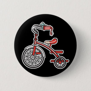 Retro-Dreirad Button