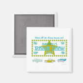 Retro Drive-Thru Diner (grün) Magnet (Vorderseite/Rückseite)