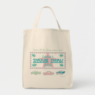 Retro Drive-Thru Diner (rosa) Tragetasche
