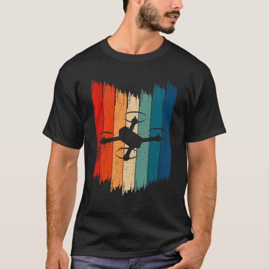 Retro Drones Vintag Drones T-Shirt (Vorderseite)