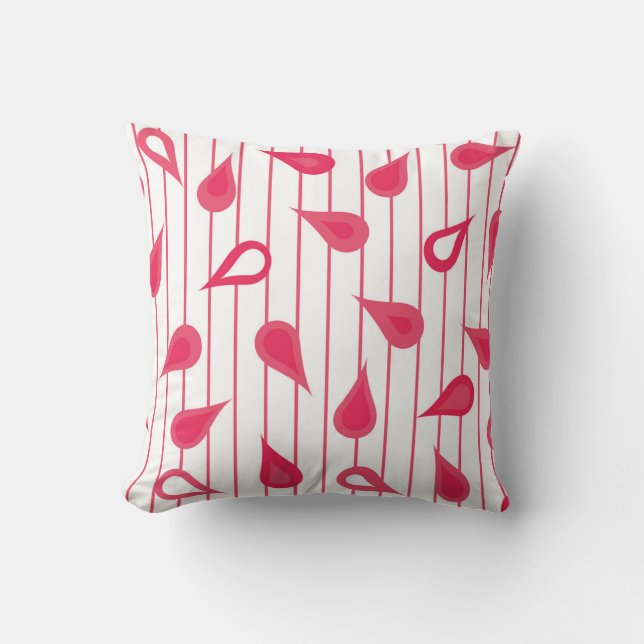 Retro Drops Pattern Throw Pillow Kissen (Vorderseite)