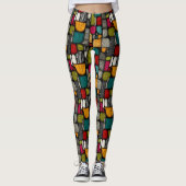 Retro-Druck | Bleiglas Leggings (Vorderseite)