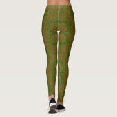 Retro Druck | Erdiger Wald Leggings (Rückseite)