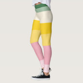 Retro Druck | Farbbblock Leggings (Links)