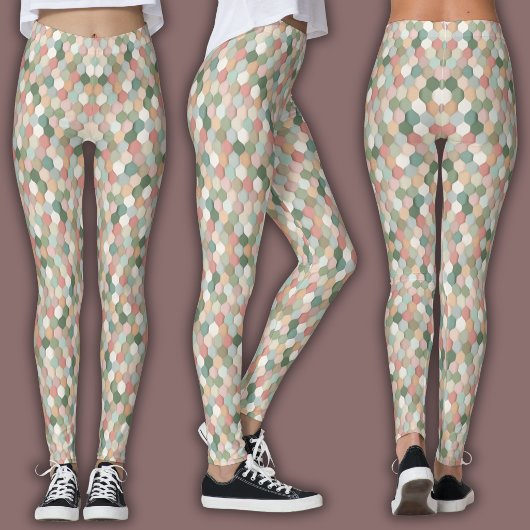 Retro Druck | Honigwabe Leggings
