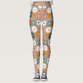 Retro Druck | Pastell Blumen Leggings (Vorderseite)