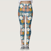 Retro Druck | Pastell Blumen Leggings (Vorderseite)