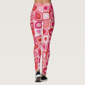 Retro Druck | Rosa Mod-Kreis Leggings (Rückseite)