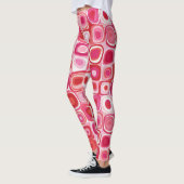 Retro Druck | Rosa Mod-Kreis Leggings (Links)