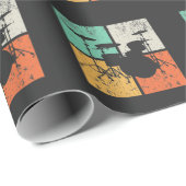 Retro Drum Set Vintages Drumming Music Drummer Geschenkpapier (Rolleneckpunkt)