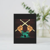 Retro Drum Sticks Music Lover Drummer Postkarte (Stehend Vorderseite)