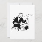 Retro Drummer Einladung (Vorderseite)