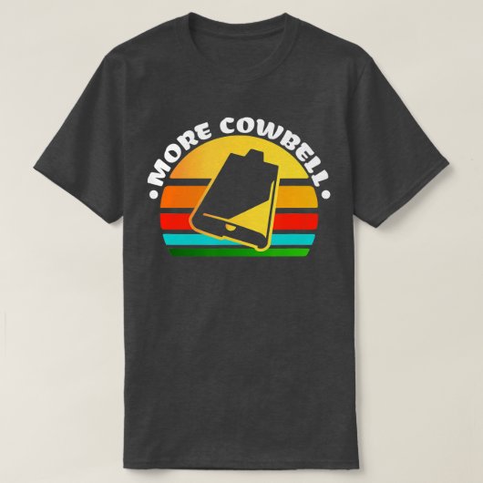 Retro Drummer Geschenk Vintag mehr Cowbell T-Shirt (Design vorne)