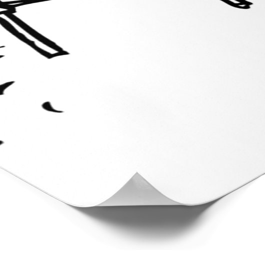 Retro Drummer Poster (Ecke)