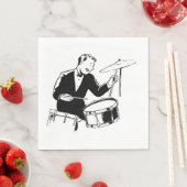 Retro Drummer Serviette (Beispiel)