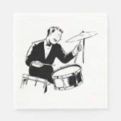 Retro Drummer Serviette (Vorderseite)