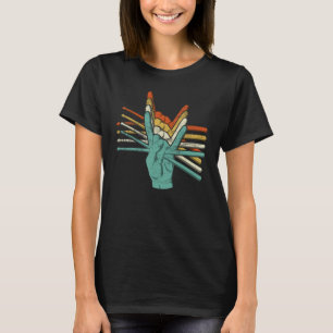 Retro Drumming Rock'n'Roll Drumsticks Drummer T-Shirt