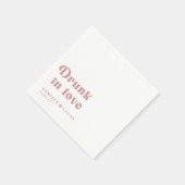 Retro Drunk In Love Personalized Napkins Serviette (Ecke)