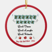 Retro Drunko Bunco Keramik Ornament (Vorne)