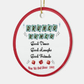 Retro Drunko Bunco Keramik Ornament (Links)