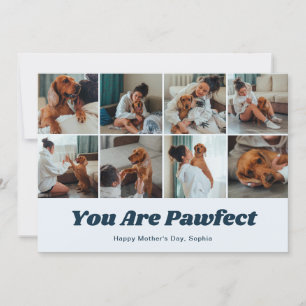 Retro Du bist eine perfekte Hundemutter 12 Foto Bl Feiertagskarte