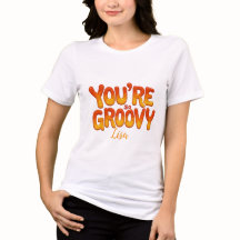 Retro Du bist so groovy personalisierter Name 70er