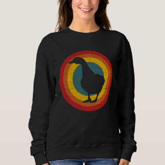 Retro Duck Farmer  Vintage Duck Farm Animal Sweatshirt