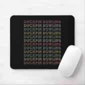 Retro-Duckpin-Bowling Wiederholender Vintage-Bowle Mousepad (Mit Mouse)
