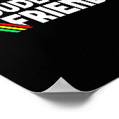 Retro Dude I Said Friendly Funny Poster (Ecke)