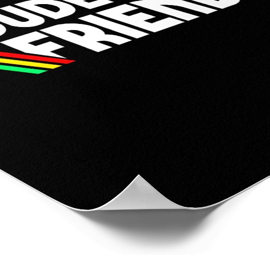 Retro Dude I Said Friendly Funny Poster (Ecke)