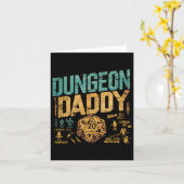 Retro Dungeon Daddy für Vater Karte (Gelbe Blume)