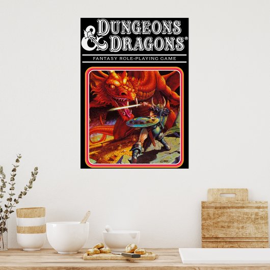 Retro Dungeons Dragons Poster (Küche)