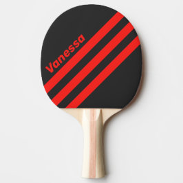 Retro-Dunkle Dreieck-Streifung mit Namen Tischtennis Schläger