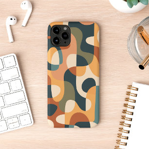 Retro Dunkle Farben Amorphe Formen Kunstmuster Case-Mate iPhone Hülle