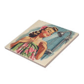 Retro-Dusche Button nach oben Fliese (Seite)