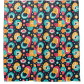 Retro-Duschvorhang Duschvorhang (Vorderseite)