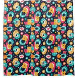 Retro-Duschvorhang Duschvorhang