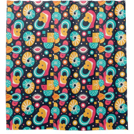 Retro-Duschvorhang Duschvorhang (Vorderseite)