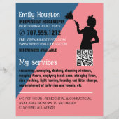 Retro Duster Silhouette, Housekeeper, Haushaltshil Flyer (Vorne)