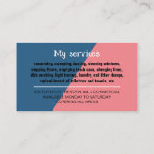 Retro Duster Silhouette, Housekeeper, Haushaltshil Visitenkarte (Rückseite)