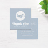 Retro dusty blue business danke einlegen Karte (Schreibtisch)