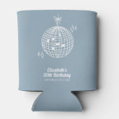 Retro Dusty Blue Diskothek Ball Geburtstag Persona Dosenkühler (Rückseite)