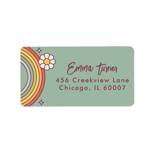 Retro Dusty Blue Modern Script Address Label Adressaufkleber (Vorne)