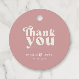 Retro Dusty Rose Geschenkanhänger