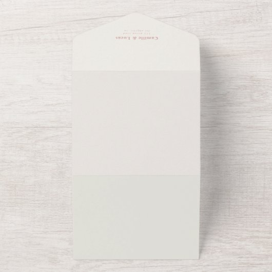 Retro Dusty Rose QR-Code Alle in einer Einladung (Außenbereich)